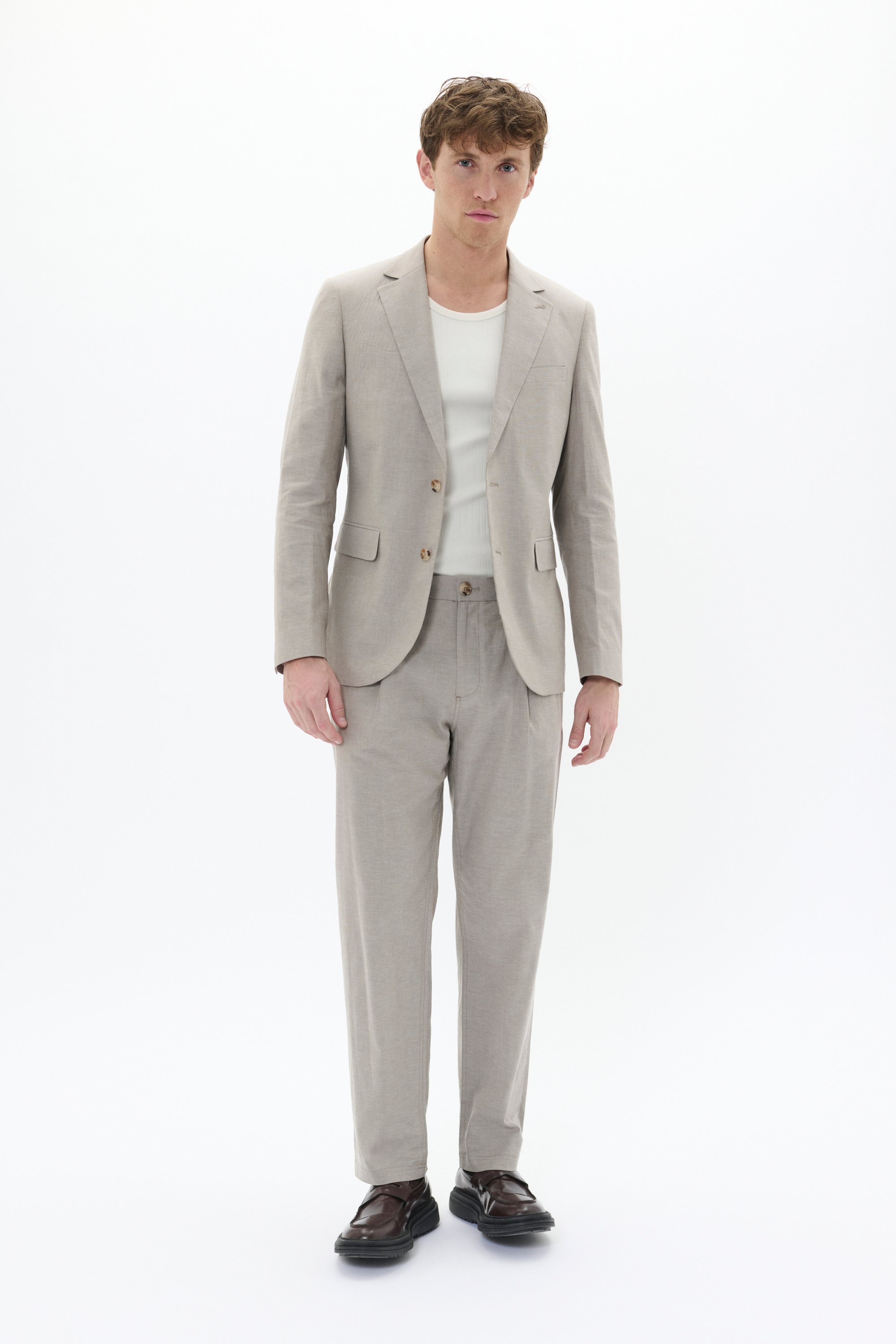 Blazer Gerade Passform beige