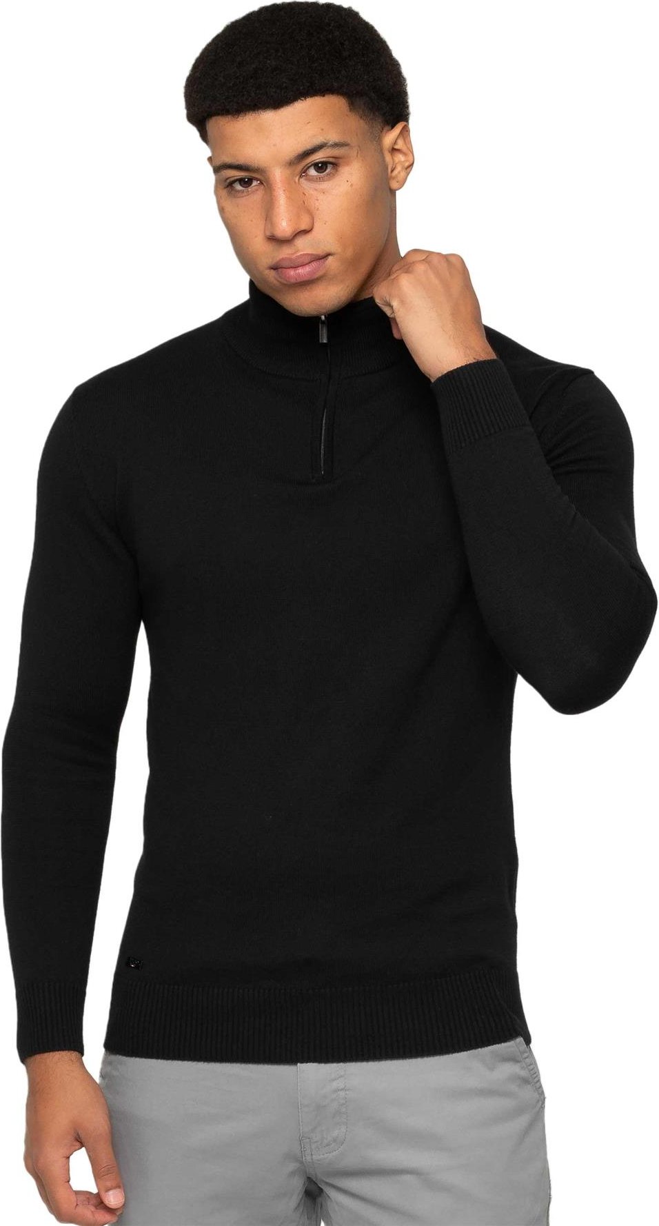 Thumbnail - Enzo Milano | Herren Half Zip Strickpullover
