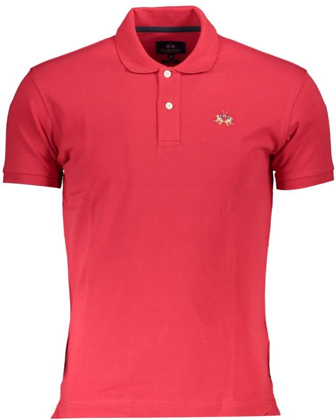 La Martina Rosso Baumwoll Herren Poloshirt