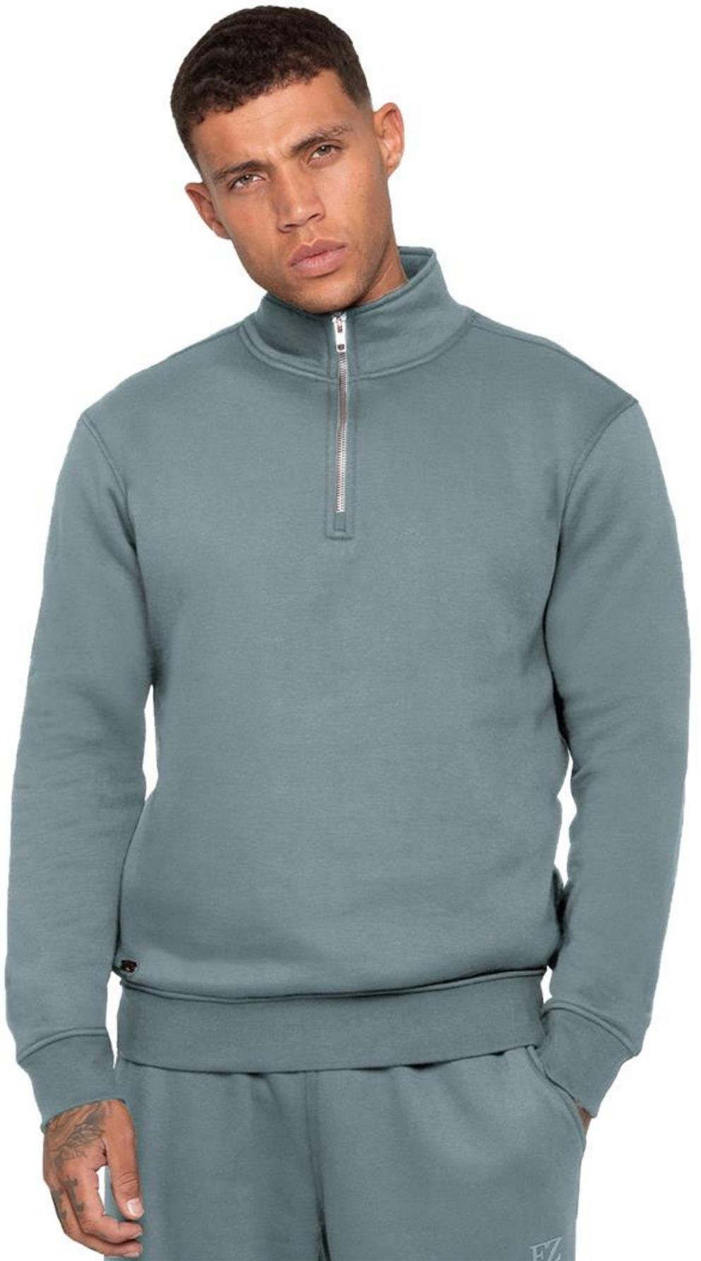 Enzo Milano | Herren Sweatshirt mit Halbem Reißverschluss