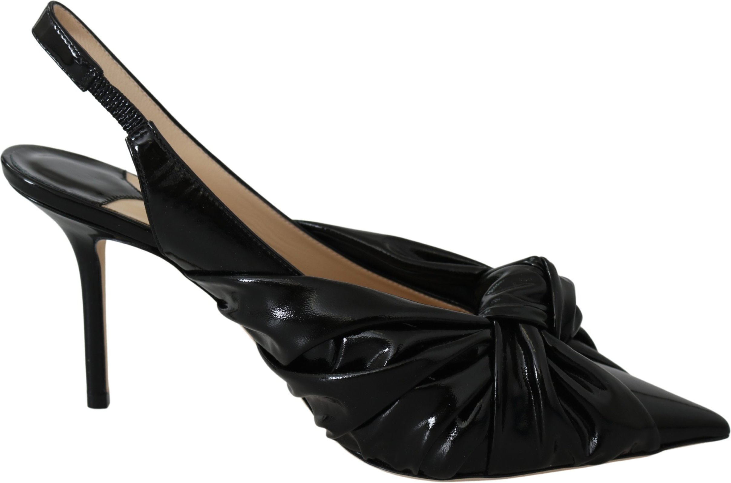 Jimmy Choo Women's Annabell 85 Pompes en cuir verni noir