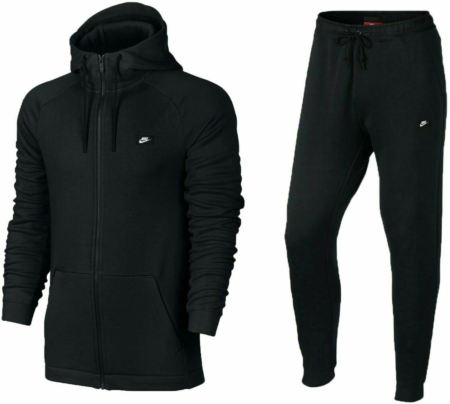 Nike Herren Modern Trainingsanzug Full Set Schwarz