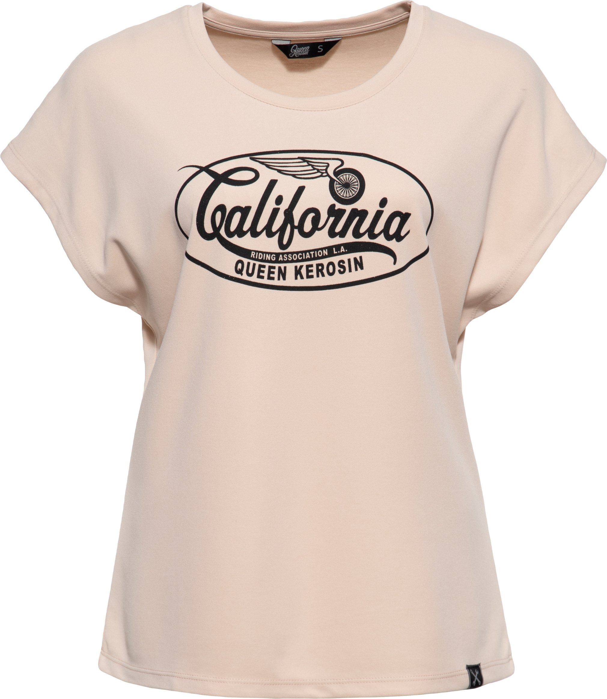 Queen Kerosin Damen T-Shirt California ecru