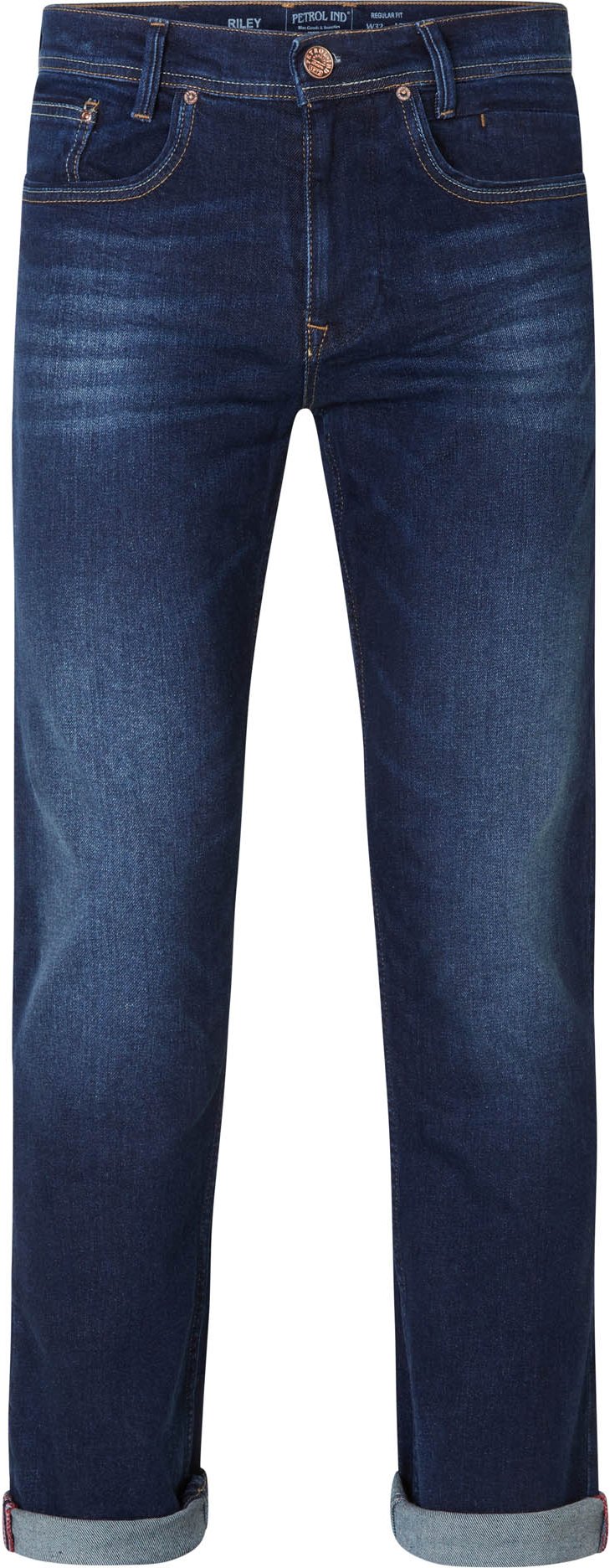 Petrol Industries - Jean Coupe Droite Riley Hommes - Bleu