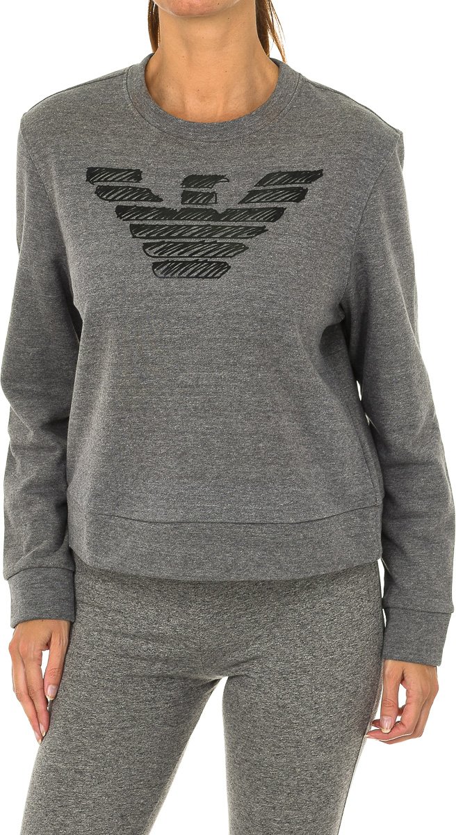 Langärmeliger Damenpullover mit Rundhalsausschnitt 7V5M75-5J42Z