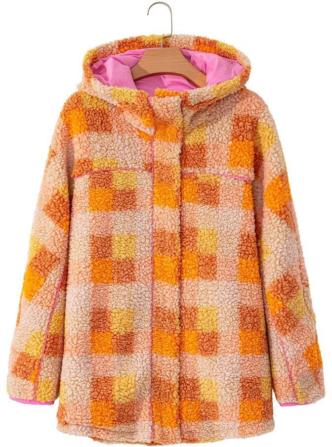 Thumbnail - Azura Exchange Damen Sherpa Plaid Jacke