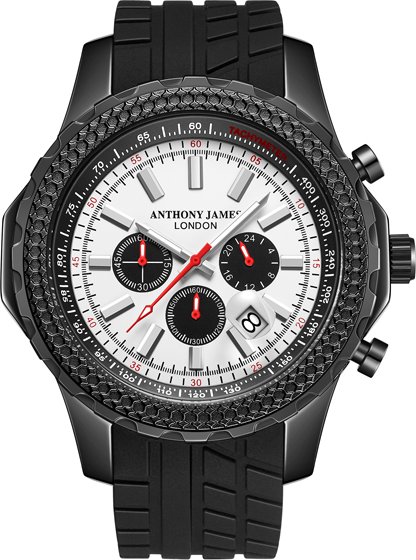 Handgefertigter Anthony James Limited Edition Chronograph Dashboard weiß