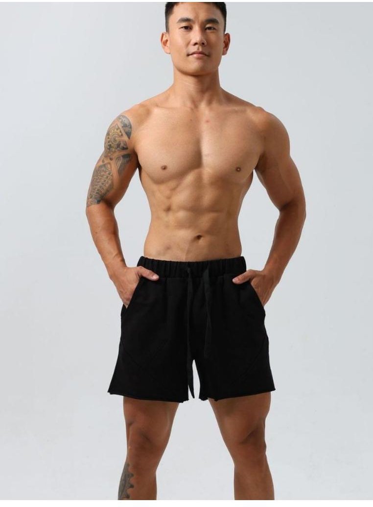 Thumbnail - Herren Plus Size Kordelzug Elastische Taillen Shorts