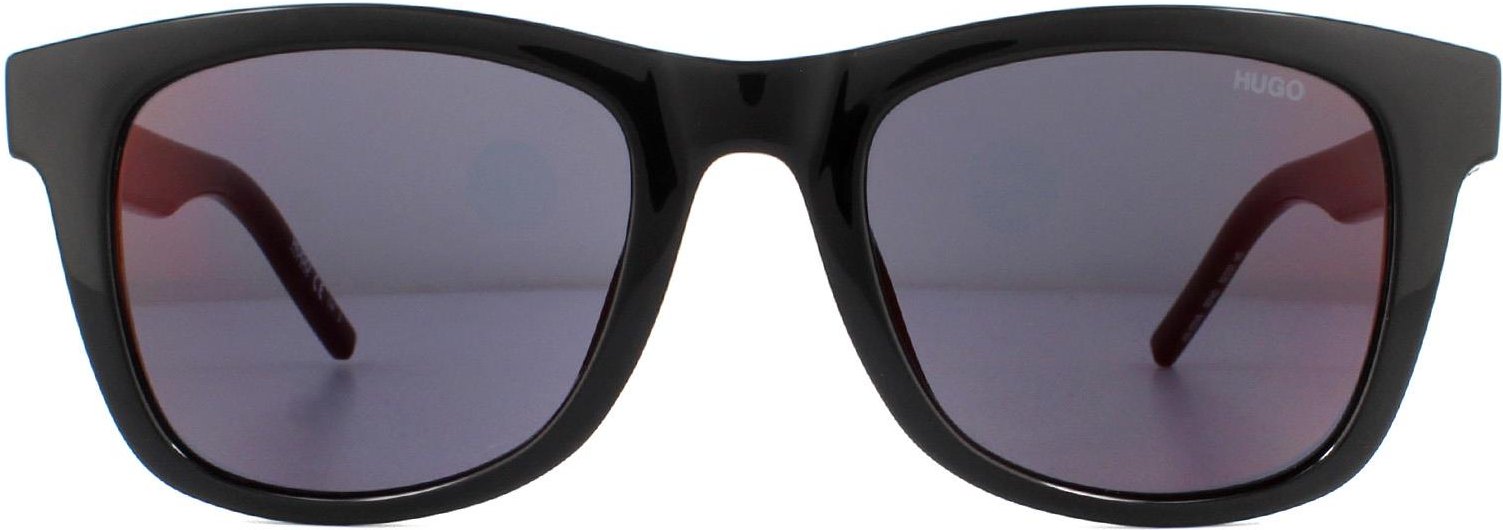 Hugo by Hugo Boss Sonnenbrille HG 1070/S 807 AO Glänzend Schwarz Rot Spiegel
