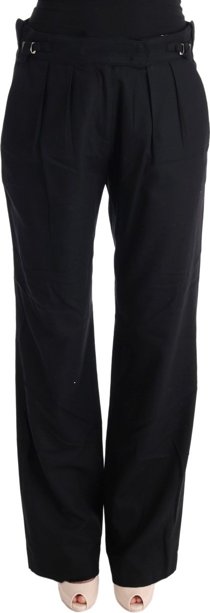 Ermanno Scervino Schwarze Baumwoll Gerade Geschnittene Anzughose