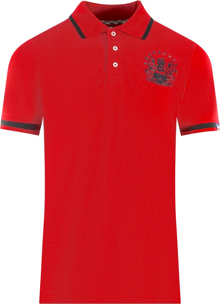 Aquascutum Aldis Rotes Poloshirt mit Spitze