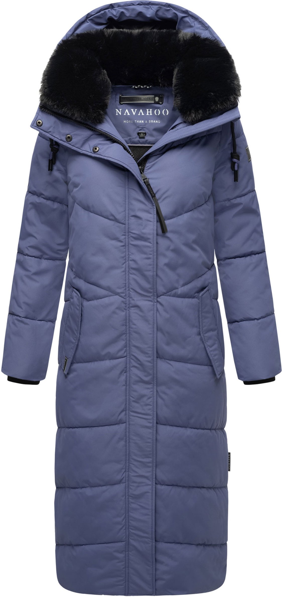 Thumbnail - Navahoo Damen Winter Steppmantel Hingucker – Extra Lang & Warm