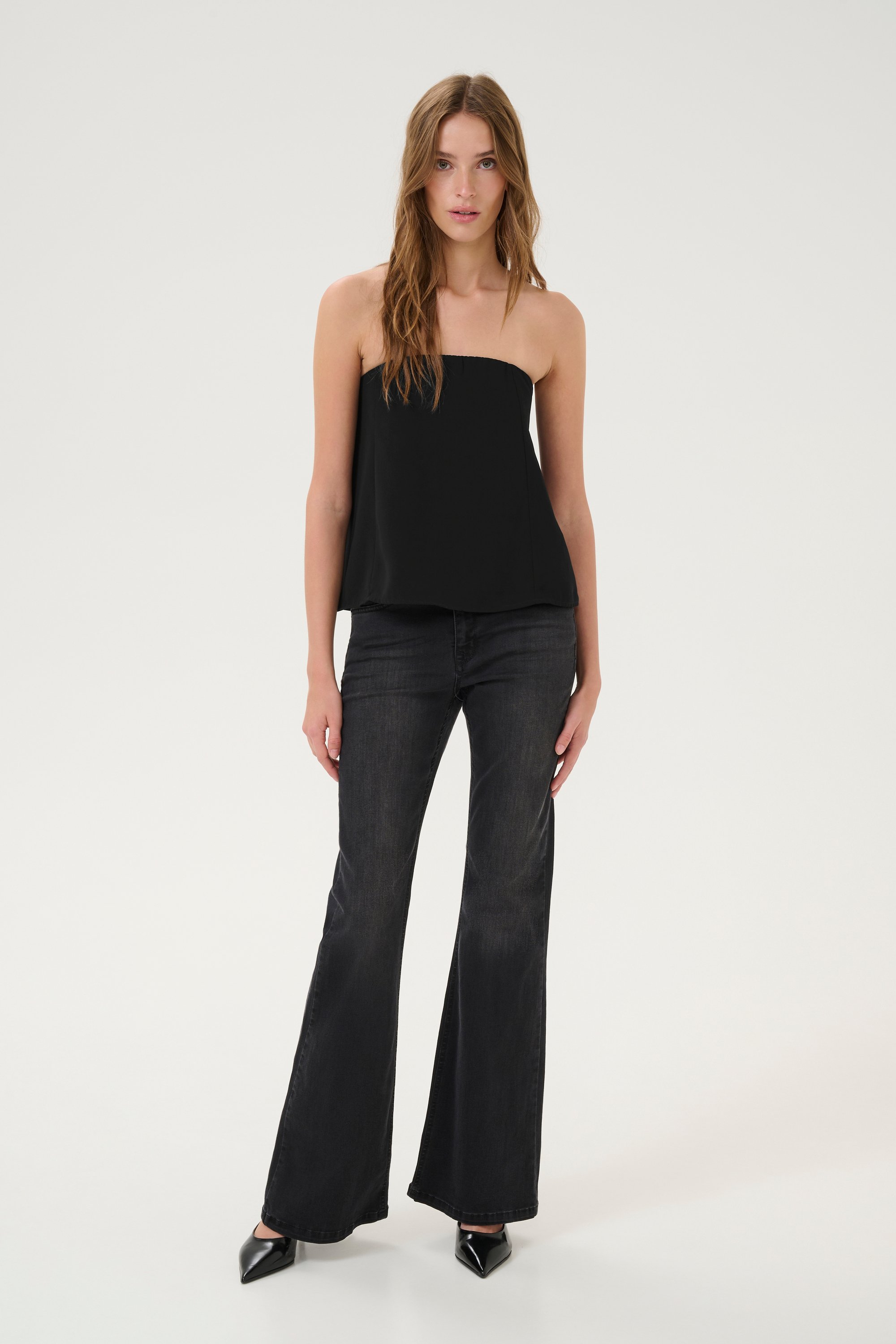 Ärmellose Bluse A-shape black