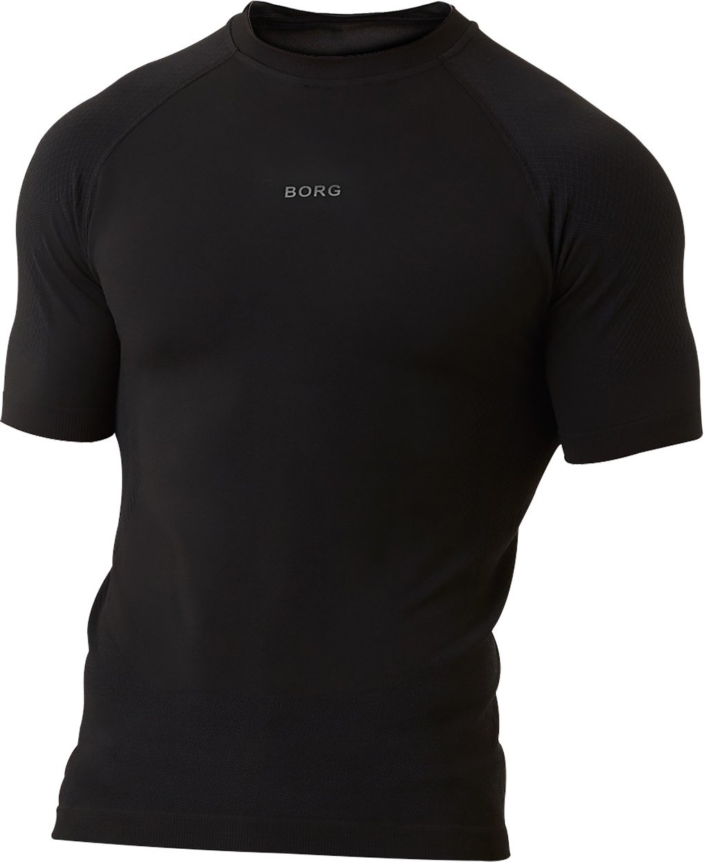 Björn Borg - Mens Short Sleeve Seamless Running T-Shirt - Schwarz