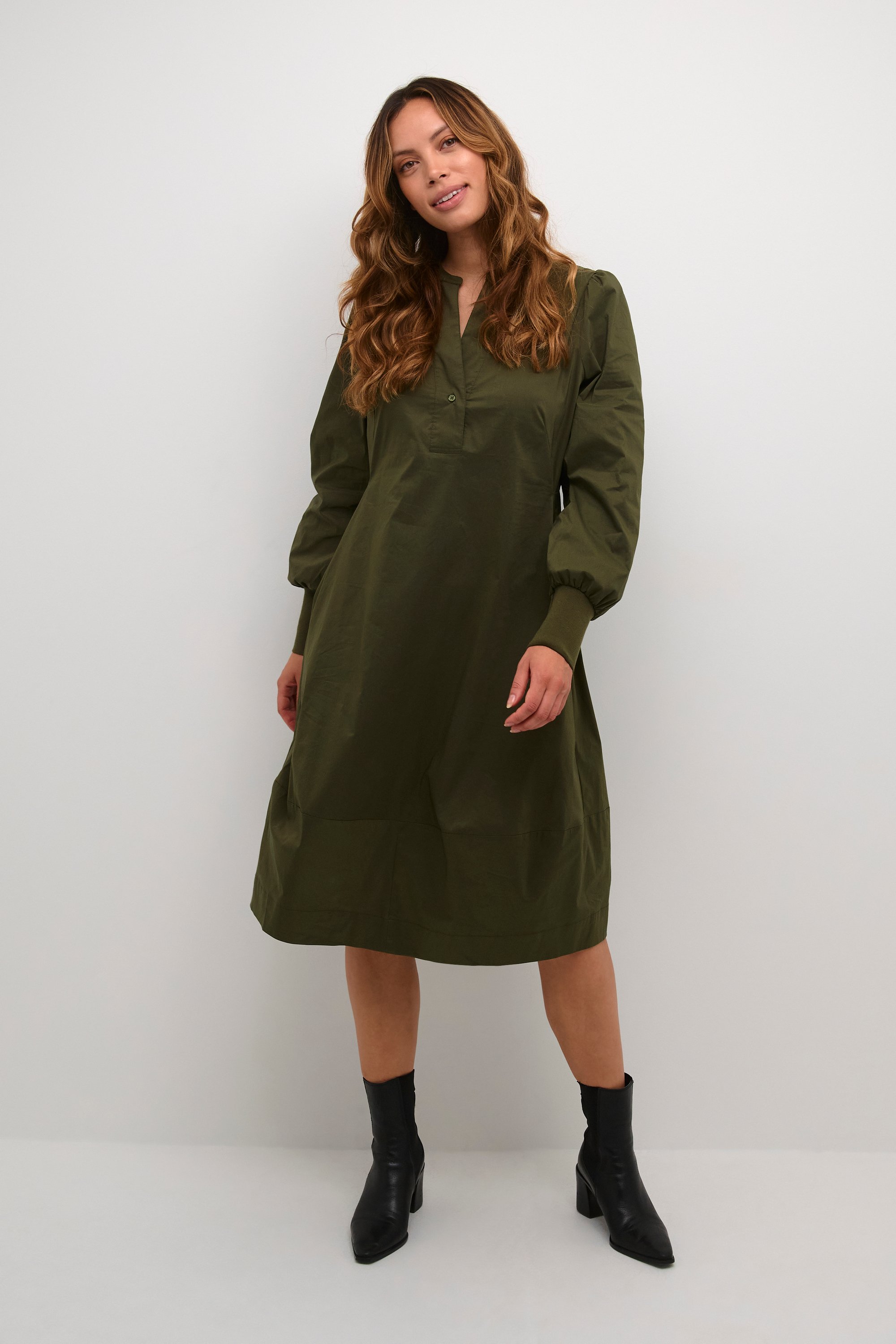 Kleid Feminine Burnt Olive