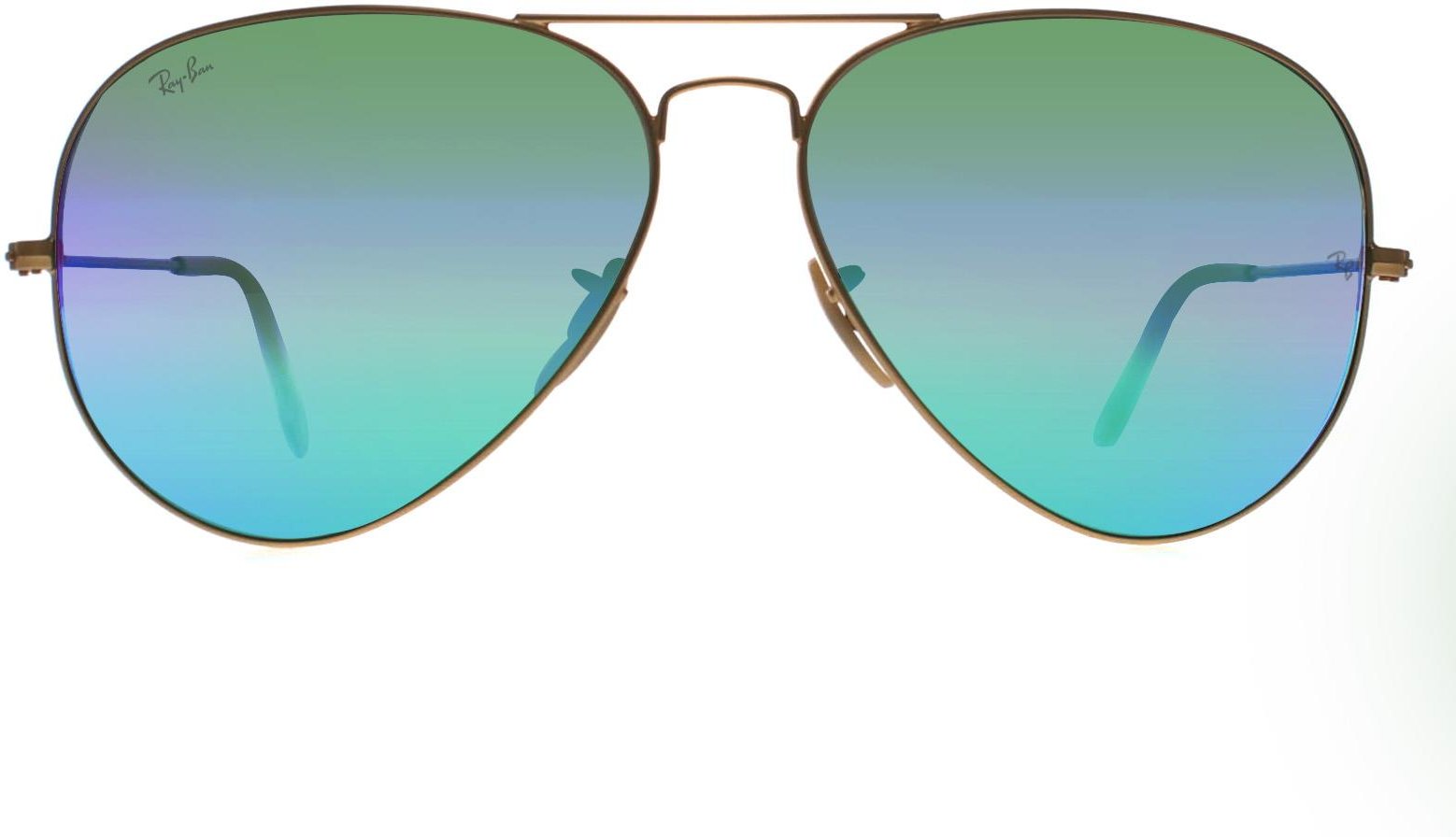 Ray-Ban Sonnenbrille Aviator 3025 112/19 Matt Gold Grün Spiegel 62mm