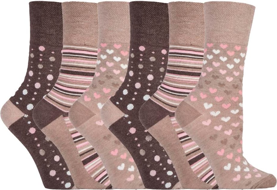 Sock Shop Gentle Grip - 6 Paar Damen nicht elastische Bambus Socken - SOLRM34