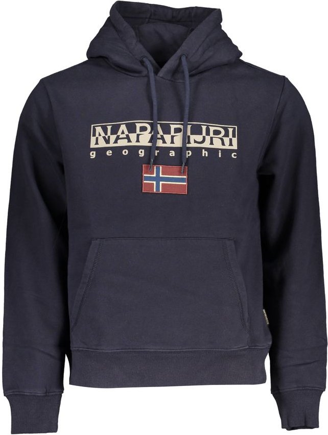 Geografischer Kapuzenpullover Navy