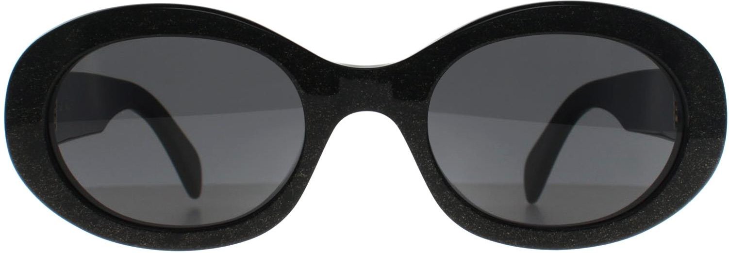 Celine Oval Womens Sparkly Schwarz mit Gold Grau CL40194U Triomphe