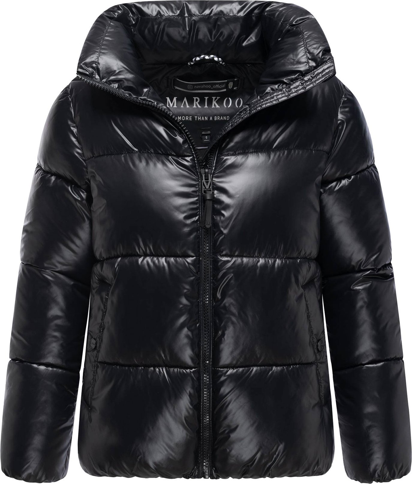 Marikoo Damen Winterjacke Hazalee im Puffer-Stil mit glänzender Optik