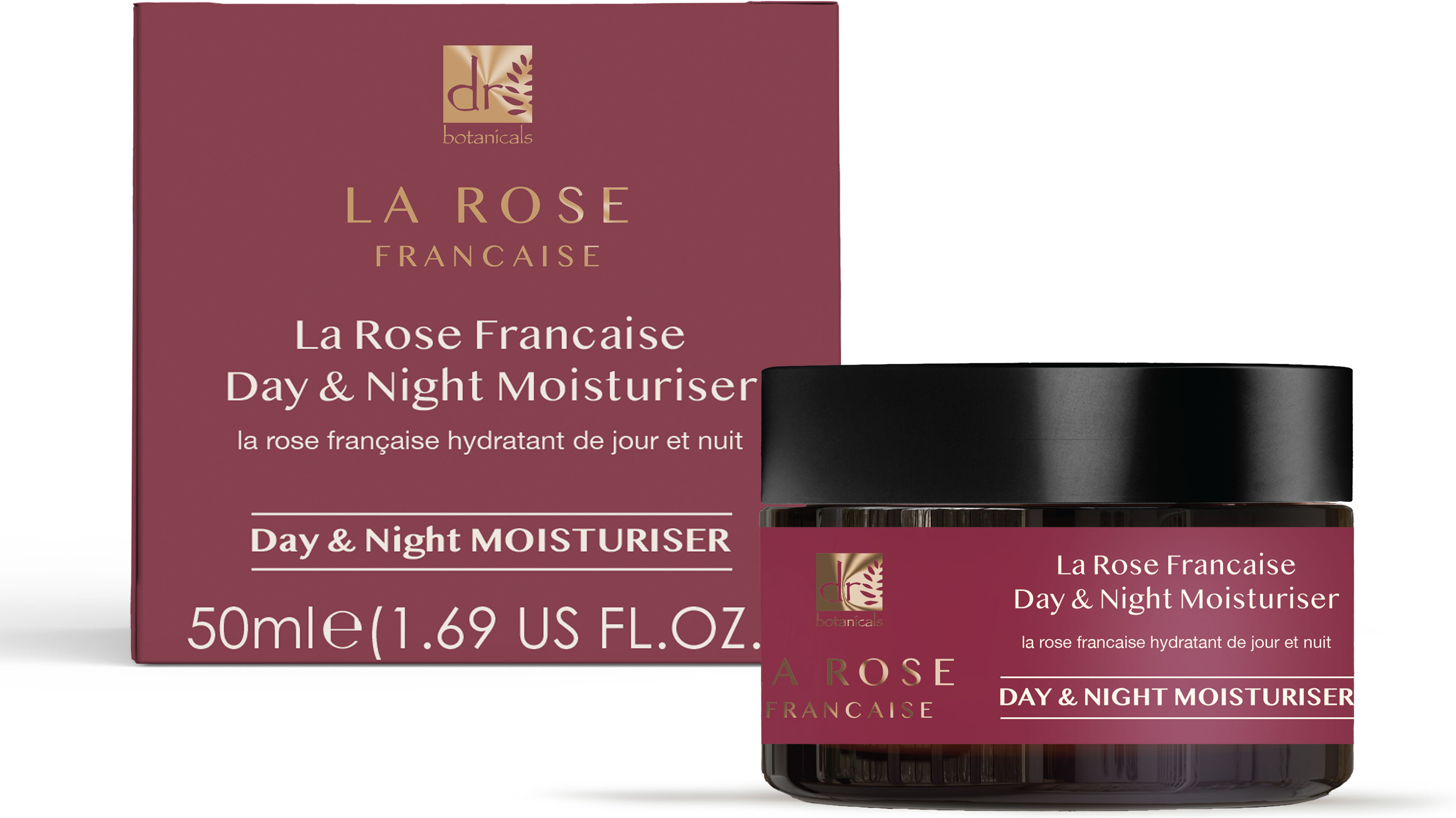 Dr Botanicals La Rose Francaise Duo Tag & Nacht Feuchtigkeitscreme 50ml