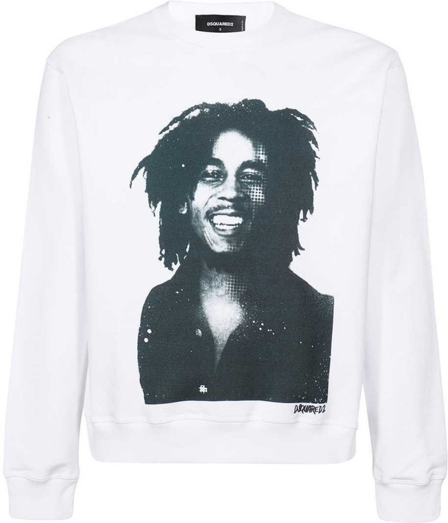 Dsquared2 Bob Marley Cool Fit weißes Sweatshirt