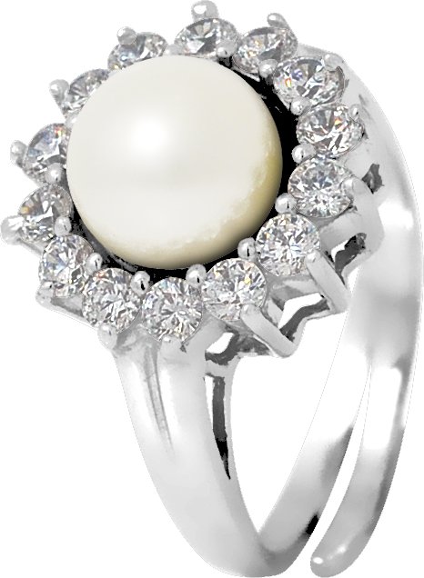 DIADEMA - Prestige-Ring mit Süßwasserperle - Pure White Kollektion