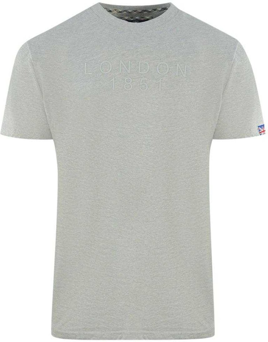 Aquascutum - "London 1851" T-Shirt für Herren, verklebt (Grau)