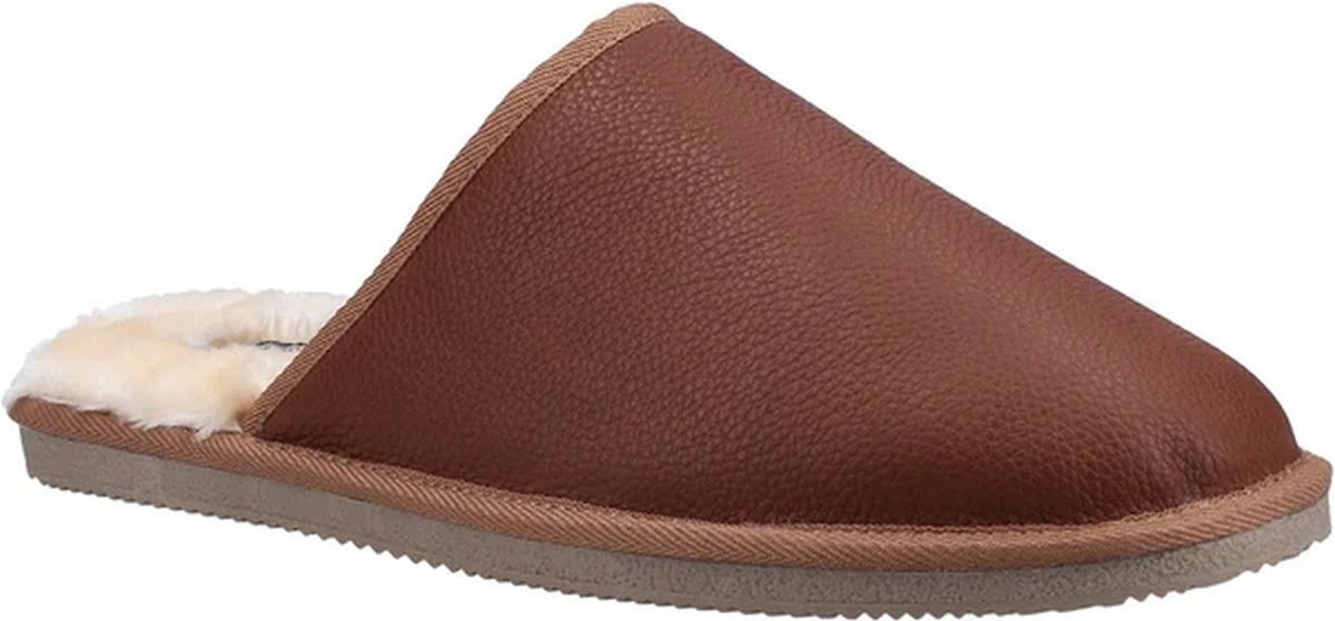 Hush Puppies Herren Coady Leder Hausschuhe (Tan)