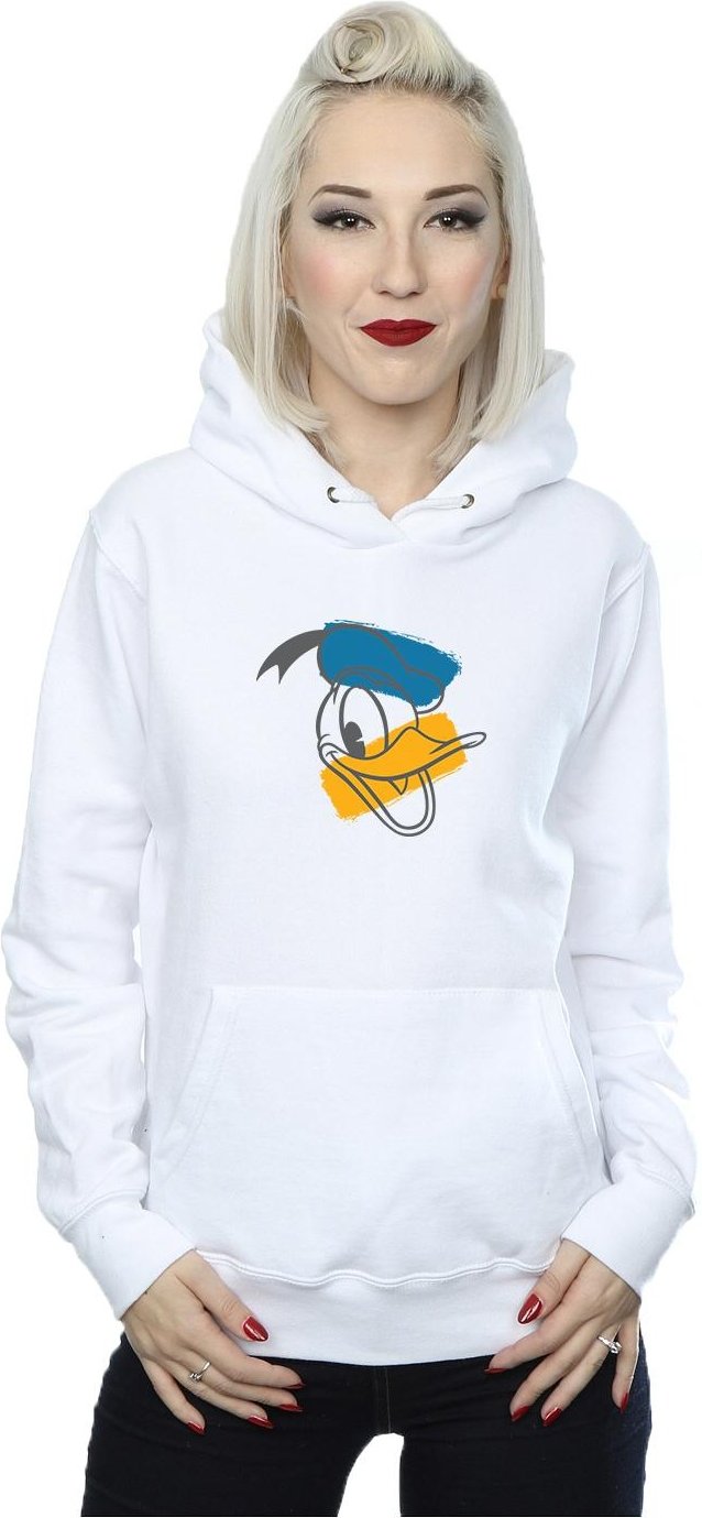 Disney - "Donald Duck Head" Kapuzenpullover für Damen (Weiß)