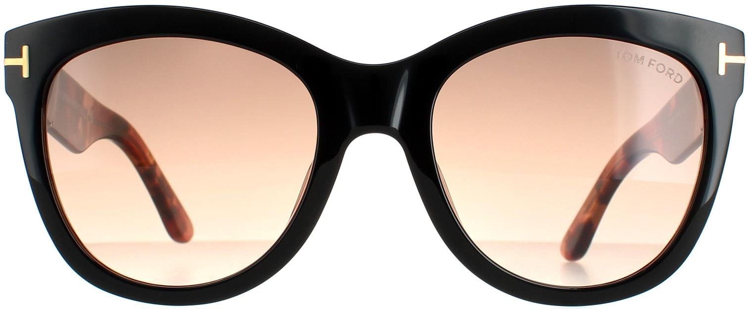 Tom Ford Cat Eye Damen Schwarz Havanna Braun Farbverlauf Wallace FT0870