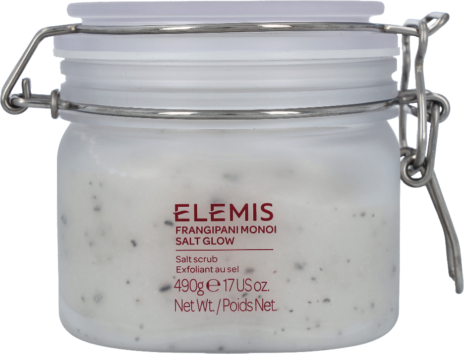 Elemis Frangipani Monoi Salt Glow Scrub.