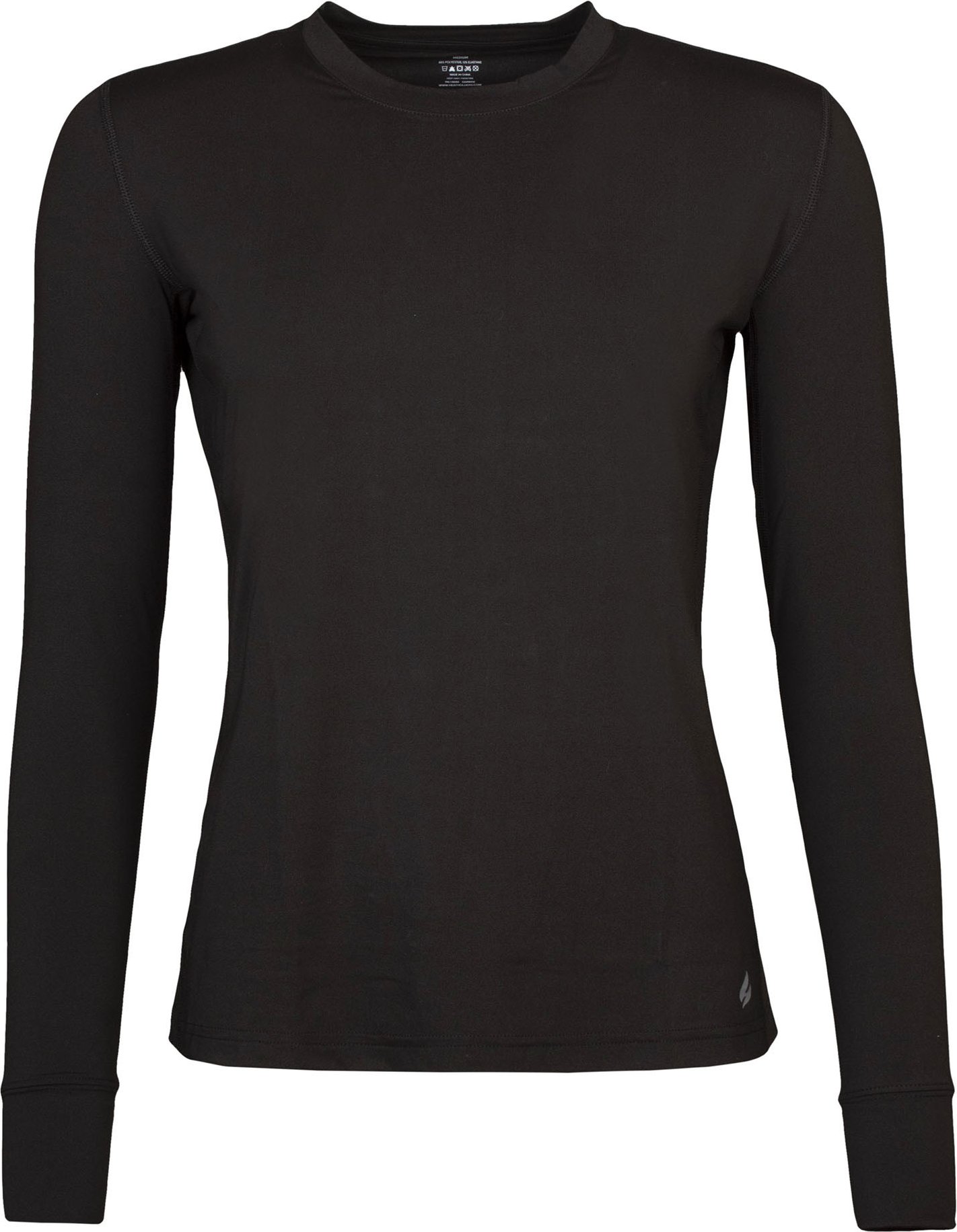 Ladies Thermal T Shirt | Wärmehalter | Winter Long Sleeve T Shirt | Baselayer Top für Frauen - Schwarz