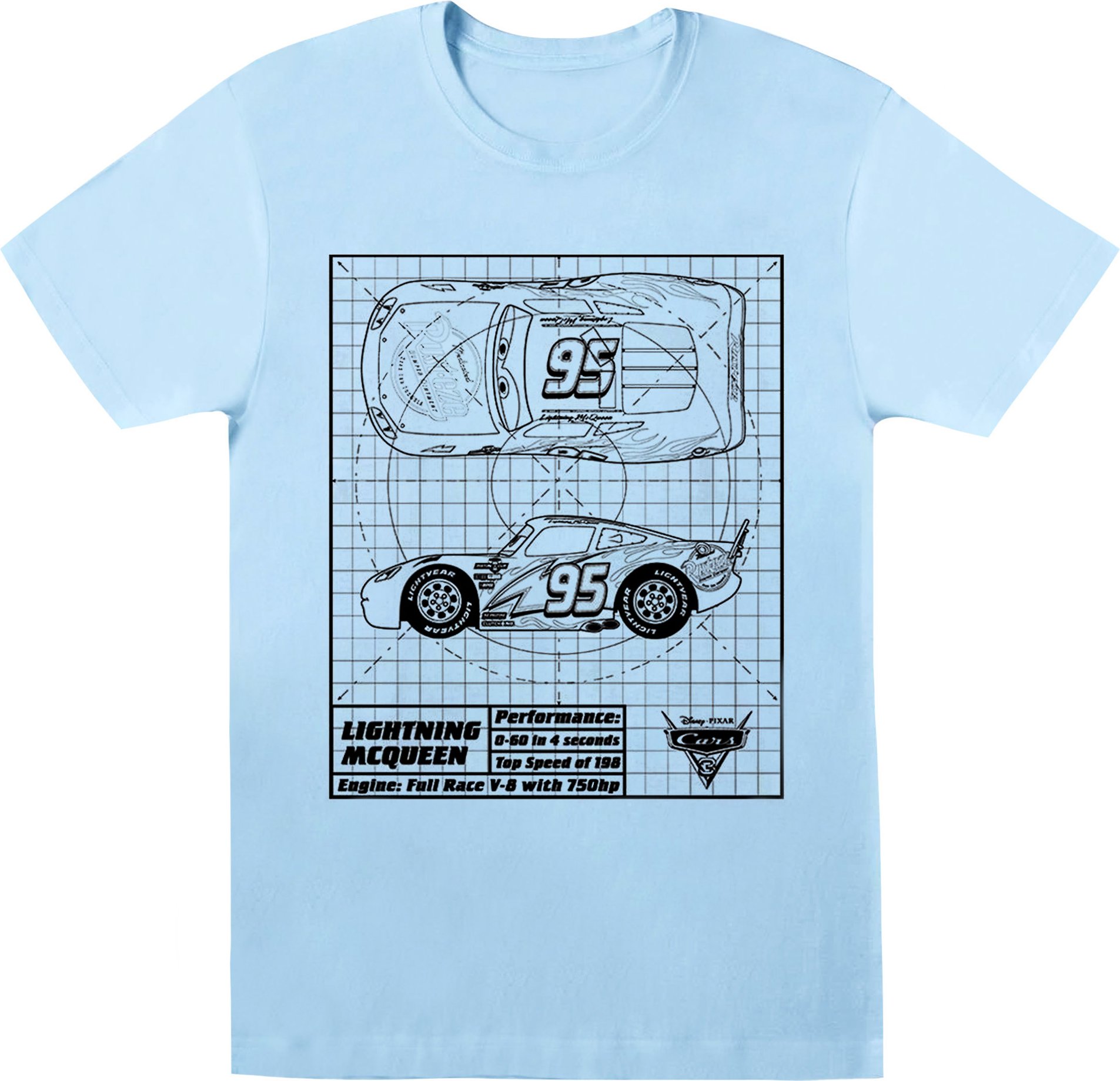 Disney - "Cars" T-Shirt für Damen (Babyblau)