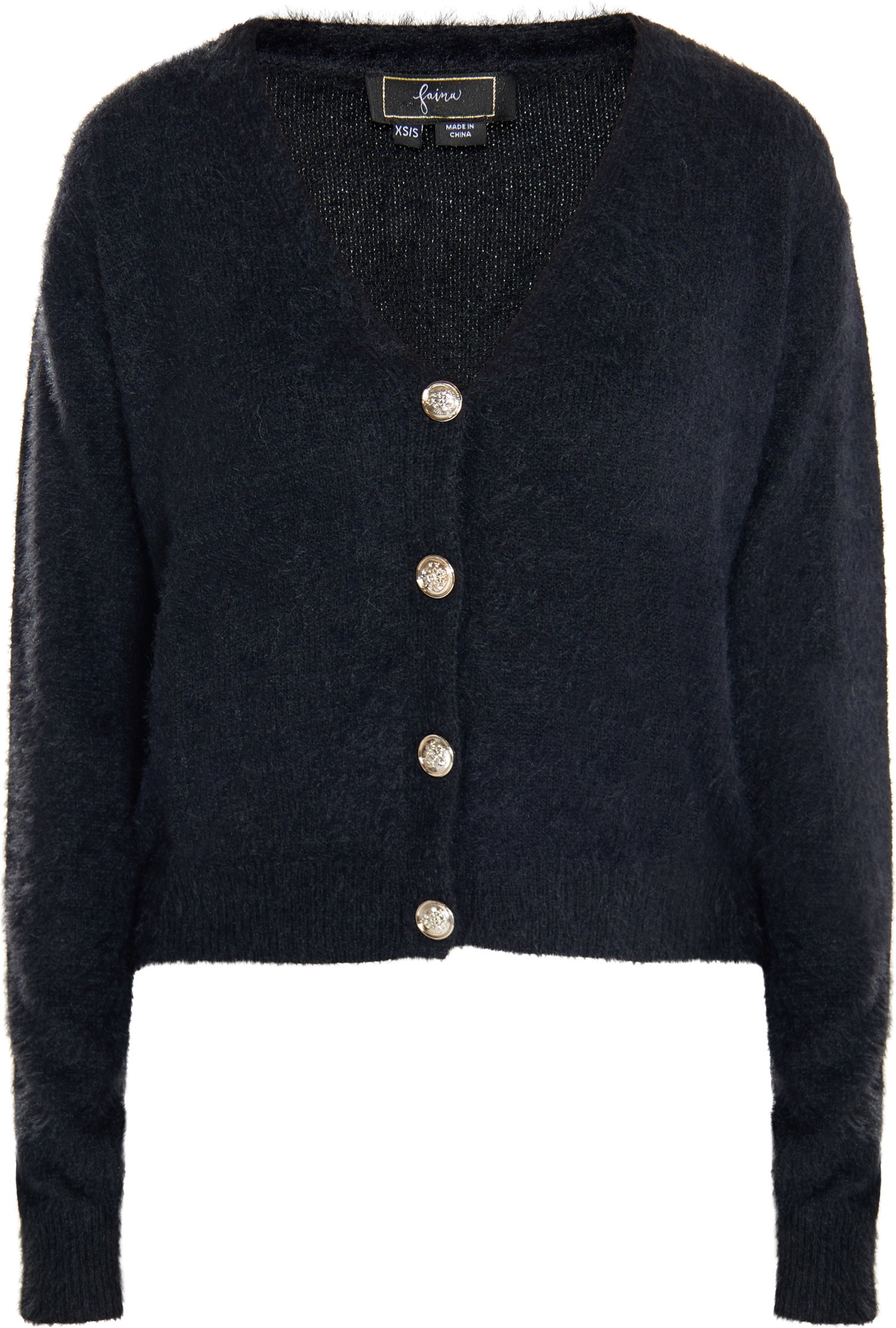 Faina Strickjacke Damen schwarz