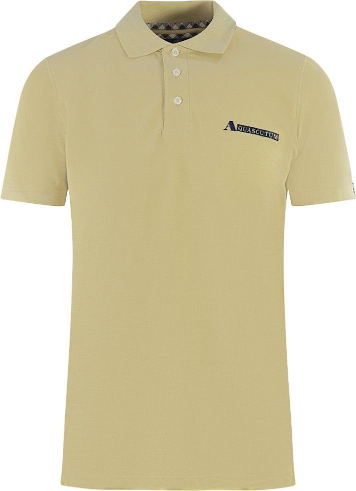 Aquascutum Boxed Logo Beige Poloshirt