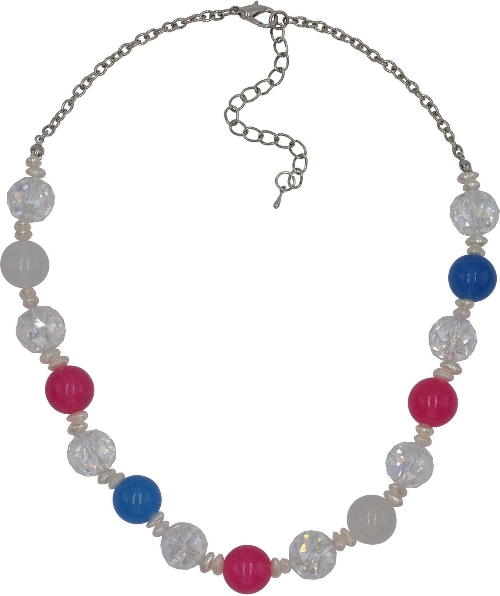 Steuer Modeschmuck Kette Metall Glänzend Achat Kristall