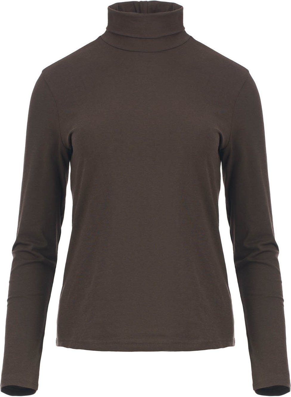 Braunes Rollkragenoberteil aus nachhaltigem Stoff