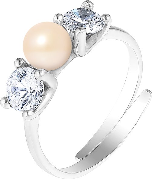 DIADEMA - Massiver Ring mit Süßwasserperle - Pure White Kollektion