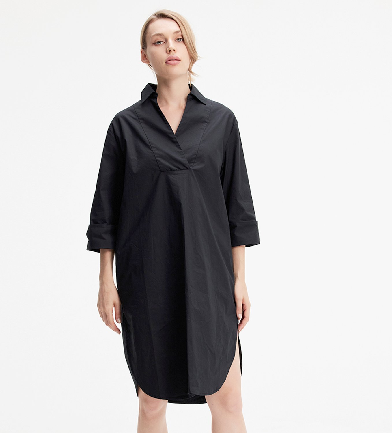 Minimalistisches Hemdkleid aus Baumwolle