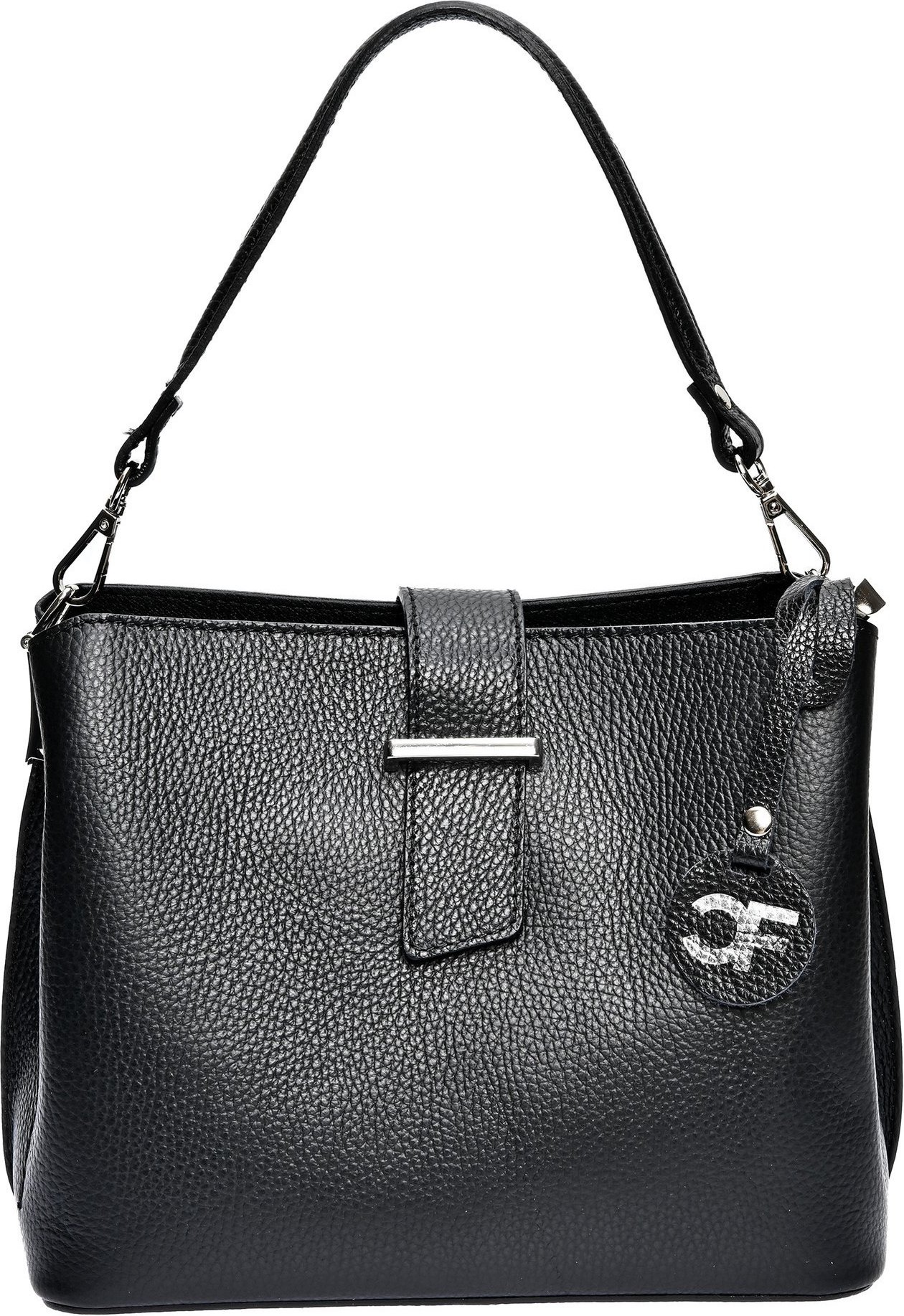 Carla Ferreri Schwarz Rindsledertasche