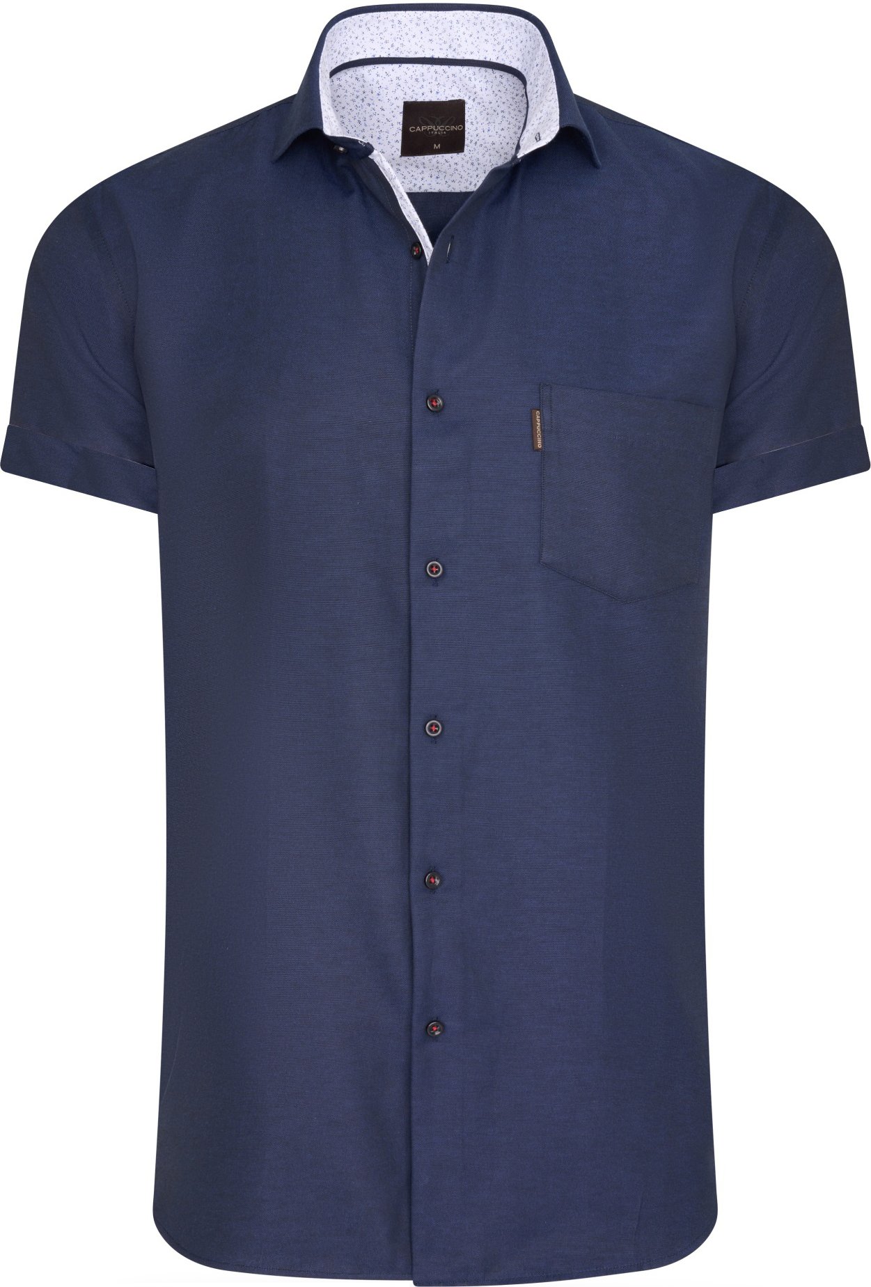 Cappuccino Italia Kurzarmbluse für Herren. Die Bluse ist aus 100% Baumwolle und hat eine normale Passform. Marke: Cappu...