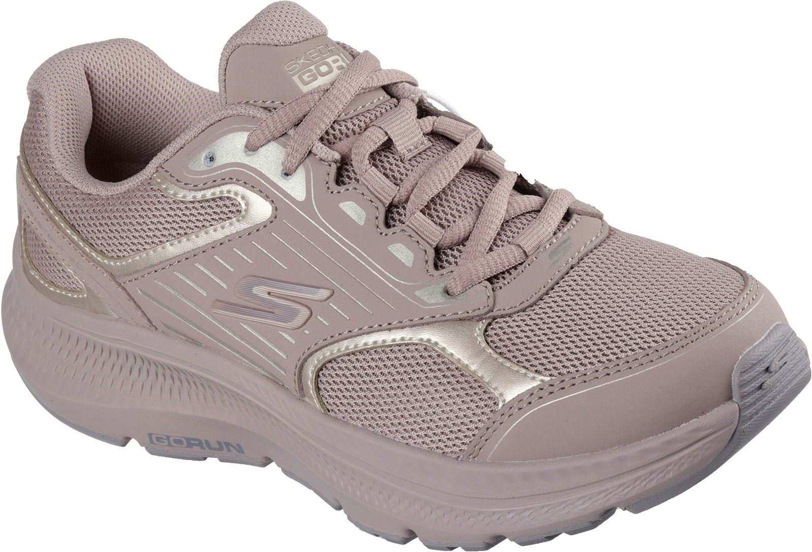Thumbnail - Skechers GO RUN Consistent 2.0 Advantage Damen Sneaker Aus Hellem Braunem/goldenem Leder