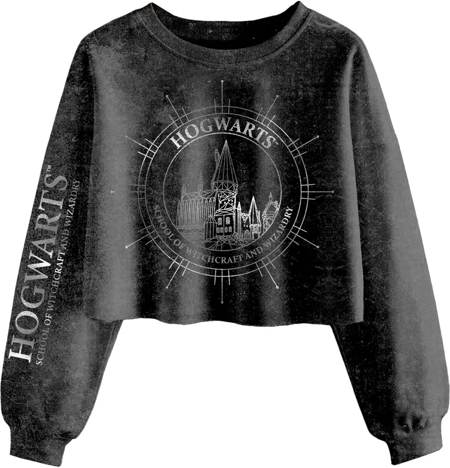 Harry Potter - "Hogwarts Constellation" Kurzes Sweatshirt für Damen (Schwarz)