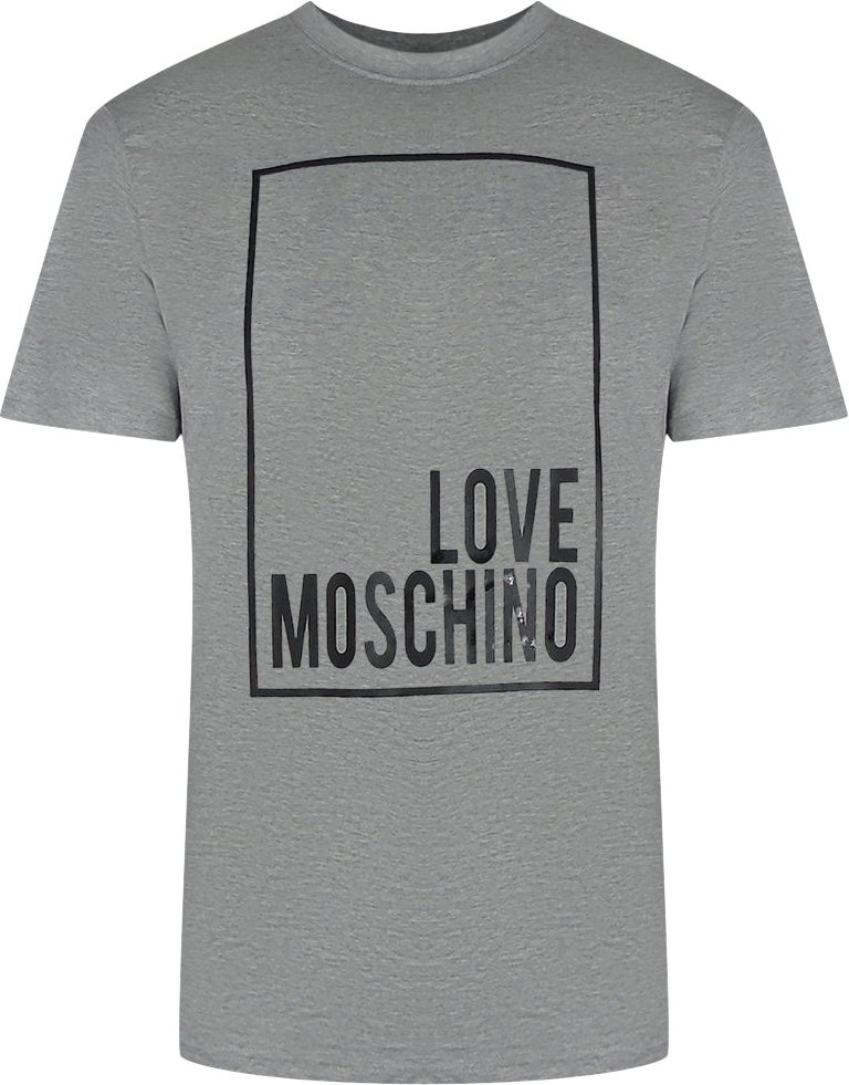 Moschino Box Logo Graues T-shirt