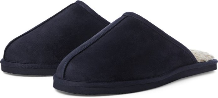 Warme Hausschuhe von der Marke Jack & Jones. Die Hausschuhe sind mit Kunstpelz gefüttert und daher wunderbar warm zu tra...