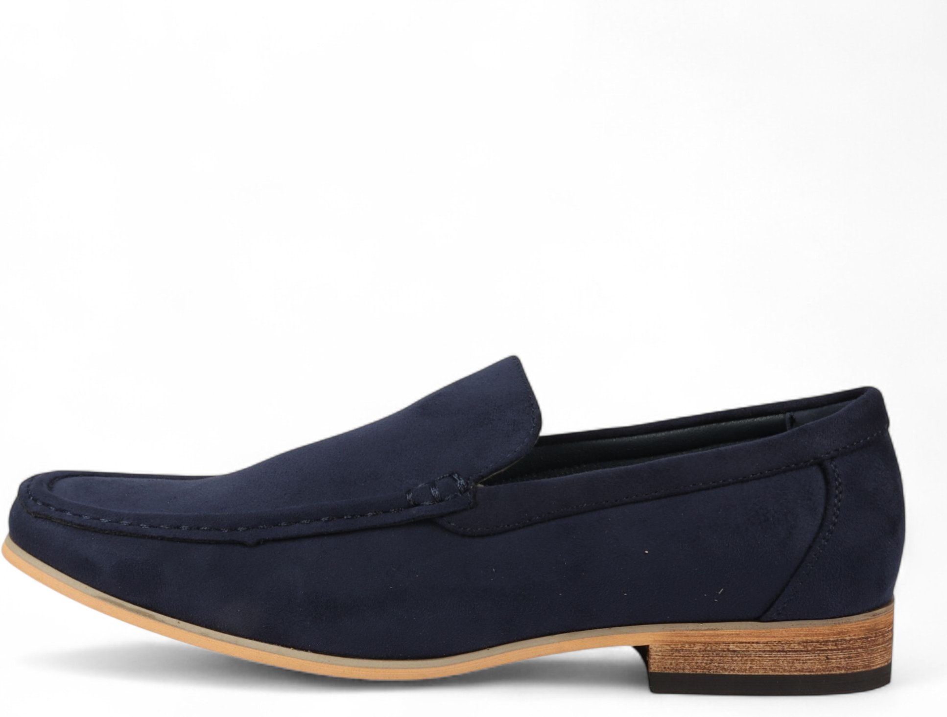 Herren-Loafer aus Wildleder in Marineblau, leichte Slip-On-Freizeitschuhe