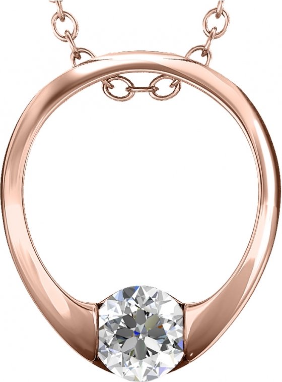 Mini-Ring mit Anhängern - Or Rosé et Cristal