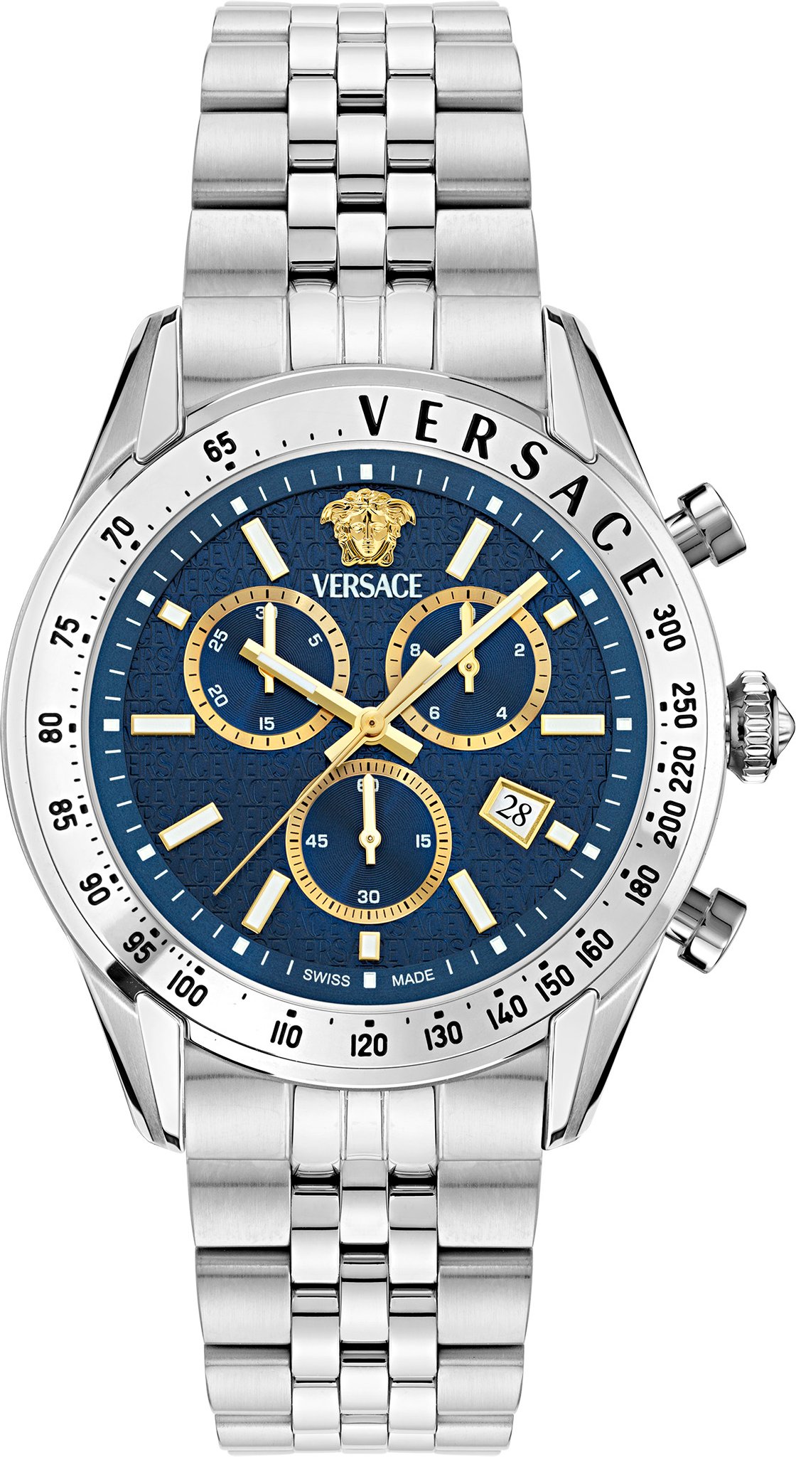 Versace Chrono Master Silber Herren Armbanduhr VE8R00324