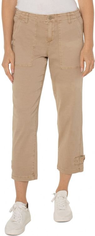 Utility Crop Cargo Jeans mit schmalem Bein in Biscuit Tan